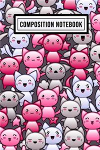 Kawaii Wide Ruled Composition Notebook