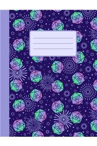 Tossed d20 Composition Notebook