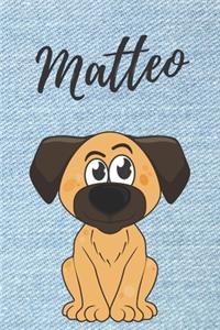 Matteo Hunde-Notizbuch / Malbuch / Tagebuch
