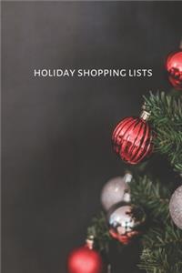 Holiday Shopping Lists