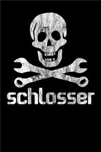 Schlosser Pirat: DIN A5 Notizbuch kariert