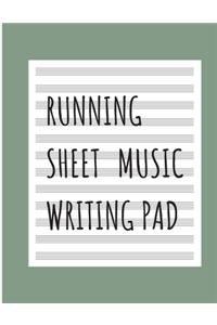 Running Sheet Music Writing Pad