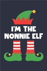 Nonnie Elf Notebook - Funny Christmas Gift for Nonnie Diary - Family Xmas Holiday Journal