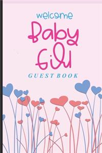 Welcome Baby Girl Guest Book