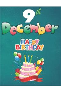 9th December Happy Birthday Notebook Journal