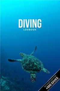 Scuba Diving Log Book Dive Diver Jourgnal Notebook Diary - Lonely Turtle