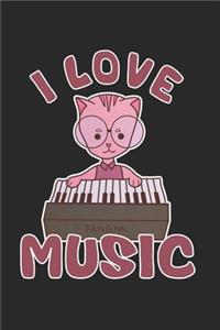 Piano Music Cat Notebook