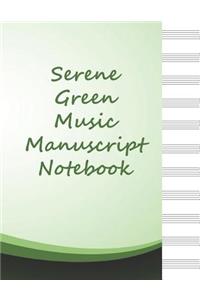 Serene Green Music Manuscript Notebook