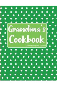 Grandma's Cookbook Green Polka Dot Edition