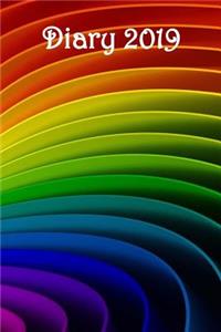 Diary: Rainbow Card - Bespoke, Personalised Desk Diary. Contact Us If You Would Like Your Own Image, Name or Other Text on a Book.