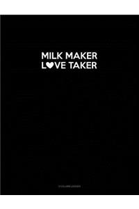 Milk Maker Love Taker: 3 Column Ledger