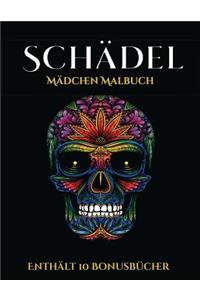 Mädchen Malbuch (Schädel)