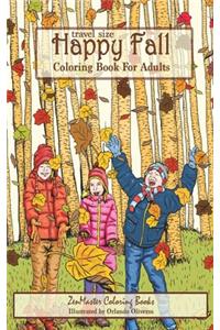 Travel Size Happy Fall Coloring Book for Adults