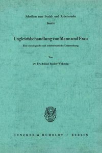 Ungleichbehandlung Von Mann Und Frau