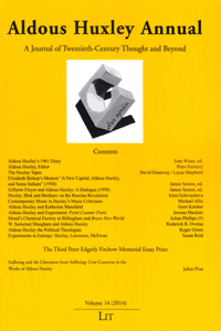 Aldous Huxley Annual, 14