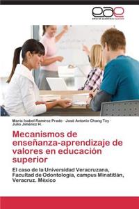 Mecanismos de Ensenanza-Aprendizaje de Valores En Educacion Superior
