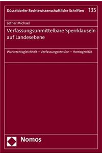 Verfassungsunmittelbare Sperrklauseln Auf Landesebene