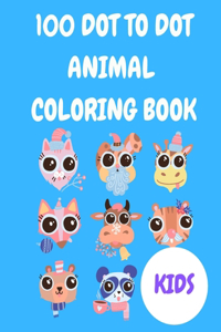 100 Dot to Dot Animal Coloring Book