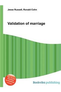 Validation of Marriage