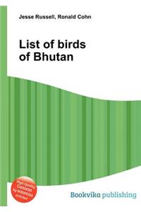 List of Birds of Bhutan