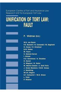 Unification of Tort Law: Fault