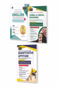 Examcart Combo of Latest Verbal Reasoning + Quantitve Aptitutde + General English books For Civil Services, TET/TGT/PGT/NET, State-level PCS & Other Government Exams
