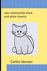 coloring book kids black and white novelty cats