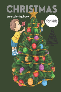 Christmas tree coloring book for kids