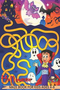 Halloween Maze Book for Kids Ages 4-8