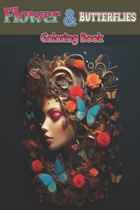 Flower & Butterflies coloring book