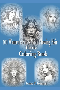 Women's Faces With Flowing Hair Little Coloring Book