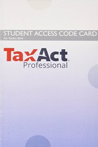 Taxact 2016 Access Card for Pearson's Federal Taxation 2018 Comprehensive