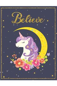 Unicorn Cornell Notes Notebook