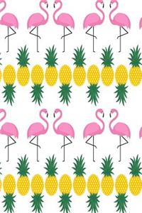 Pineapple And Flamingo Notebook