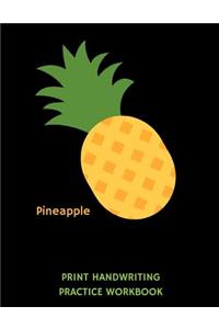 Pineapple Print Handwriting Practice Workbook