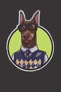 Nerd Dog Doberman Notebook: Nerd Dog Doberman Notebook gift Journal 6 x 9 120 pages