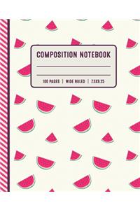 Composition Notebook 100 Pages Wide Ruled 7x5x9.25