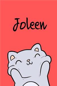 Joleen: Din A5 - 110 Blanko Seiten - Mein Malbuch - Personalisierter Kalender - Vornamen - Schönes Notizbuch - Notizblock Rot - Kinderbuch - Jugendbuch - Or