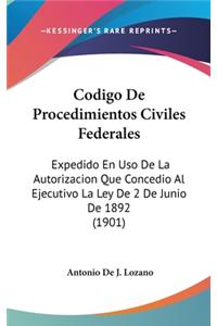 Codigo de Procedimientos Civiles Federales