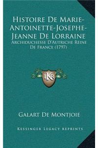 Histoire De Marie-Antoinette-Josephe-Jeanne De Lorraine