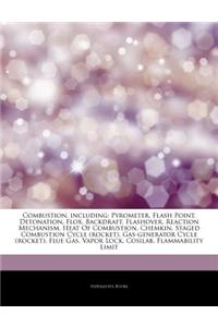 Articles on Combustion, Including: Pyrometer, Flash Point, Detonation, Flox, Backdraft, Flashover, Reaction Mechanism, Heat of Combustion, Chemkin, St