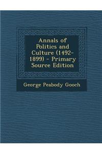 Annals of Politics and Culture (1492-1899)