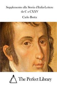 Supplemento alla Storia d'Italia-Lettere da C a CXXV