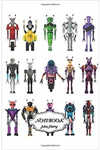 Notebook Journal Dot-grid Notebooks Robots