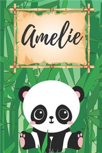 Amelie Notizbuch Panda / Malbuch / Kritzelbuch / Tagebuch / Journal / Notizheft / DIN A5 / Geschenke