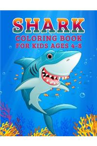 Shark Coloring Book for Kids Ages 4-8