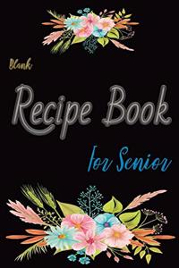 Blank Recipe Book For Senior