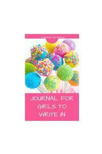 Journal for Girls to Write in