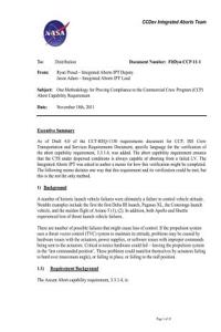 One Methodology for Proving Compliance to the Commercial Crew Program (Ccp) Abort Capability Requirement