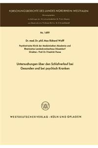 Untersuchungen Über Den Schlafverlauf Bei Gesunden Und Bei Psychisch Kranken